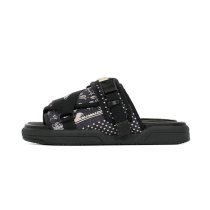 visvim uncle gui CHRISTO bread slippers cashew nut flower cowhide ancient cloth day tide summer all-match shoes