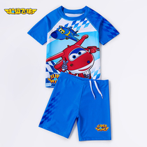 Super Flying Man Childrens Swimsuit Boys and Childrens Baby Summer New Split Swim Tong Quick Dry Sunscreen Swimsuit