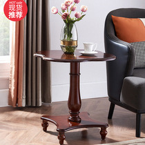 American light luxury side table small coffee table sofa corner cabinet living room mini square corner table rack small round table flower table
