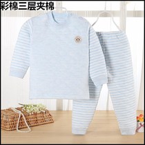 Baby autumn pants 3 children 4 padded 5 thickened 6 winter clothes 7-8 years old boys 2 girls base warm underwear set