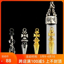 Tibetan craft 925 sterling silver Gawu box Vajra pestle Manjushri sword pendant