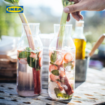 IKEA IKEA IKEA365 with cover tempered glass water bottle soft wood stopper cool kettle Large capacity cold kettle