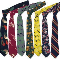 Star girl Beno floral sanding tie hand unisex student print Harajuku shirt retro academic style