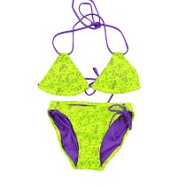 (Clearance does not return or change) Virgin lace-up beach three-point bikini sexy small chest super beauty resort swimsuit