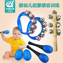 Newborn baby hand grip chasing visual training baby sand hammer red ball hand bell red toy small rattle