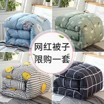 Quilt winter quilt Core Four Seasons universal thick warm student dormitory single cotton quilt spring and autumn quilt is too air-conditioned quilt