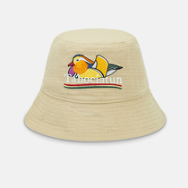 ICNMB sunshade cap female spring and autumn thin face small mandarin duck embroidery Tide brand fisherman hat male big head cap