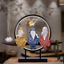 Lucky Nafu Fu Lu Shou Three-star Feng Shui ornaments Opening and moving new residence Old man birthday gifts Living room crafts
