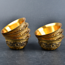 The Tibetan Buddha Pre - Buddha cup of cup of water cup 8 cup of pure copper seven sets of small bowls