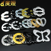 T-shirt corner knot buckle female summer clothes hem round decoration Joker Korean square silk scarf fixed buckle clip