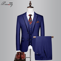  Suit suit mens Korean version of business slim autumn professional formal dress partner groom wedding elastic suit dress