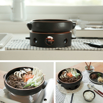 South Korea imported multifunctional pottery pot small soup pot one person food Mini stew pot Shabu Pot small hot pot