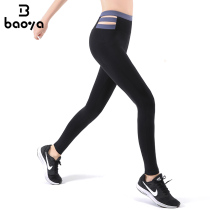  BAOYA fitness pants womens contrast color high waist hip-raising tight yoga pants peach hips quick-drying running sports bodybuilding pants