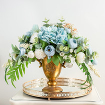 Retro Light Lavish Emulation Floral Table Livingroom Decoration Floral Fake Flower Pendulum Pieces TV Cabinet Pendulum flower European-style emulated bouquet