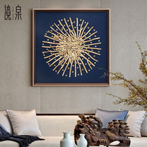 Quanquan New Chinese Meditation Living Room Decoration Painting Sofa Background Wall Handcrafted Solid Physical Painting Xuanguan Restaurant Hang Painting