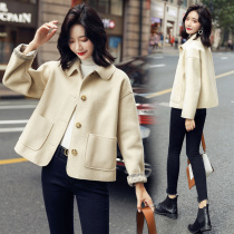 Woolen coat female small man 2021 autumn and winter New Korean version of small fragrant wind temperament Joker cashmere woolen coat tide