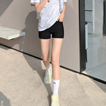 Bottom shorts female summer thin anti-walking light 30% trousers can be worn without curbside high waist and black tight body hot pants small