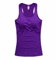  New product beautiful color casual sports vest Female fitness yoga vest with chest pad quick-drying high stretch black vest