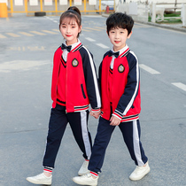  Kindergarten garden clothes spring and autumn clothes 2021 new primary school school uniform set three-piece childrens sports class clothes customization