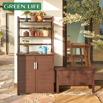 Balcony locker Waterproof sunscreen sundries Outdoor storage cabinet Aluminum alloy multi-function locker Household wall