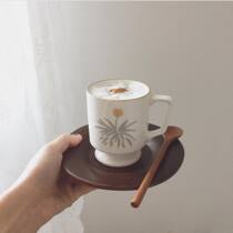 South Korea Ins with Tulip Tulip Dandelion Retro High Foot Cup Pharaoh Vintage Coffee Cup Phnom Penh Ceramic Cup
