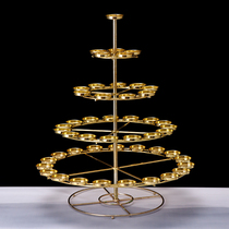 Yuantong Buddha Ghee Candle Lamp Holder Seven Stars Lotus Buddha for Lamp Stand Changming Candle Temple Home Buddha Hall