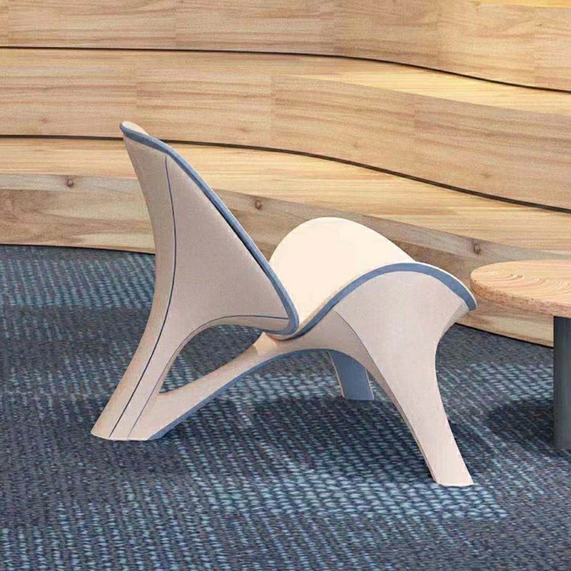 Will-style Light Extravagant Designer Casual Net Red Sitting Stool Fiberglass-Like Inter-Shaped Chair Outdoor Single Leaning Back Chair