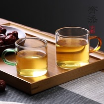 Glass small teacup Master Cup 6 kung fu tea ceremony Tea Cup Japanese tea set office drinking cup side Cup