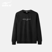 hongxing erke mens spring sports casual loose thick warm round neck pullover sweater official website