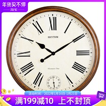 Lisheng clock wall clock living room home fashion creative light luxury hanging wall modern European simple solid wood pendulum clock