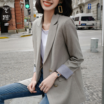 Blazer womens 2021 spring and autumn new Korean loose casual British style small suit top all-match