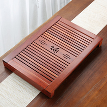 Simple small tea tray home kung fu tea table ebony wood water storage Tea Sea two easy tea set set dry bubble