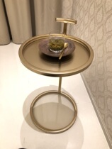 Nordic coffee table side few modern creative simple metal gold sofa side corner few iron art bedside table table