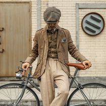 SOARIN EXCLUSIVE ORIGINAL RETRO MENS CLOTHING Yuppies Suit Yuppie Cotton Linen Casual Workout Single Suit Jacket Tide