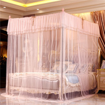 Three-door floor-to-ceiling mosquito net 18 m bed double household Princess Wind 1 5 m bracket Court pattern 1 2