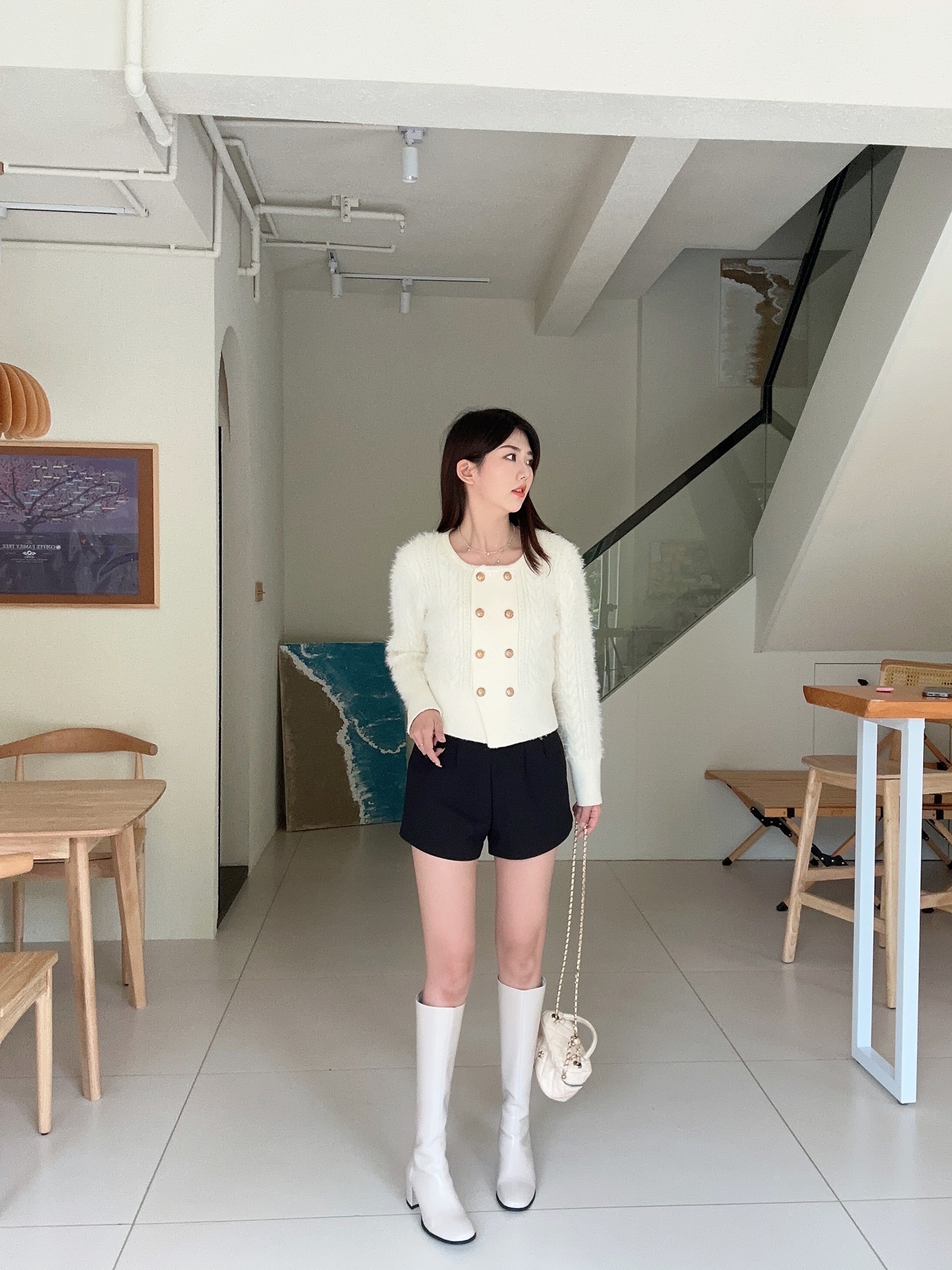 biiya比雅独立工作室 不过膝长筒靴高筒骑士女靴
