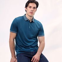 Pure mulberry silk special cabinet RMB2590  Jagor HSM male short sleeve genuine silk T-shirt short sleeve Polo shirt Summer 52225