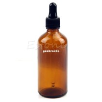 J35 Free Shipping 100ML Amber Glass Reagent Eye Dropper Drop