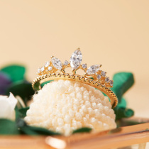 Joy yellow 18K gold diamond ring female fashion light luxury female ring day wedding ring marriage marriage proposal ring Valentines Day gift