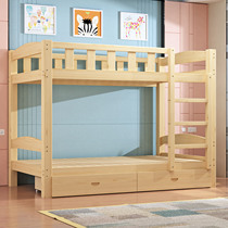 Multi-function space-saving with desk wardrobe combination Wrought iron elevated bed bed table solid wood bed student adult bed