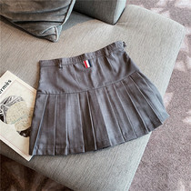Tb gray pleated skirt 2020 summer new Korean slim high waist skirt skirt A- line skirt women