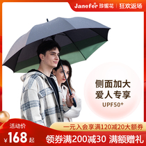 珍妮花Jnc魔术伞双层伸缩加大固自动开晴雨两用防晒旅行者直柄伞