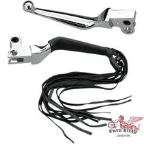Harley locomotive clutch Handbook with tassel ribbon brake horn black leather decorative belt DS-243062