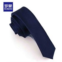Romon new mens business formal solid color wedding Korean version casual fashion trend narrow version 4cm small tie
