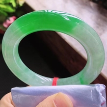Longyu Culture Myanmar Natural Zhengyang Green Ice Jade Bracelet Old Pit Wenrun Bingtong Jade Bracelet Circles