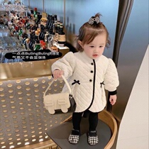 Girls cotton-padded coat 2021 new baby girl autumn and winter padded cotton coat children's foreign style plus velvet cotton-padded jacket