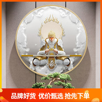 2021 new thread embroidery fighting over Buddha cross stitch living room round Chinese style Chinese style self-embroidery hand-embroidered full embroidery