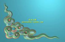 Carved figure jdp relief figure grayscale figure Wood carving furniture figure corner flower auspicious cloud full cloud corner cloud belt streamer decal