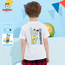 Babu Bean Boy Clothing Boy Pure Cotton Short Sleeve T-shirt Summer Dress 2022 New Tide Baby Children Half Sleeve Cartoon Blouse