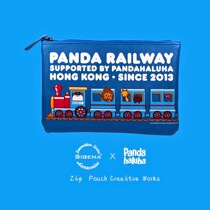 Sigema x Pandahaluha] Cross Stitch Embossed Stationery Passport Mobile Phone Zip Pocket Storage Bag